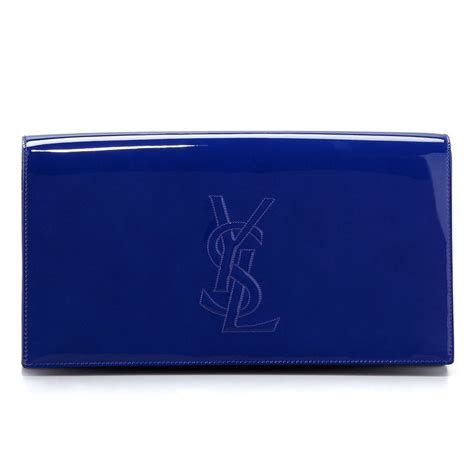 ysl belle de jour clutch blue|SAINT LAURENT Patent Belle de Jour Clutch Light Blue.